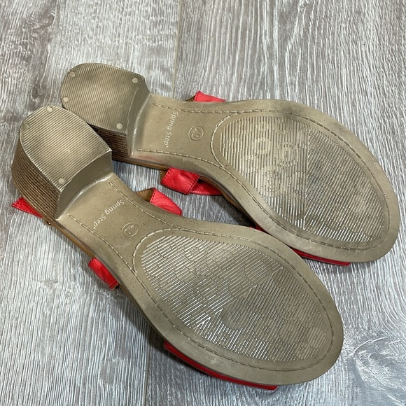 Spring Step Madeleine Red Leather Heeled Dress Sandals EU 40 (US 9) - Picture 12 of 16